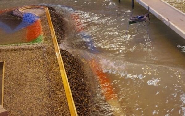 Wave propagation along the structures in the entrance | Artelia hydraullics