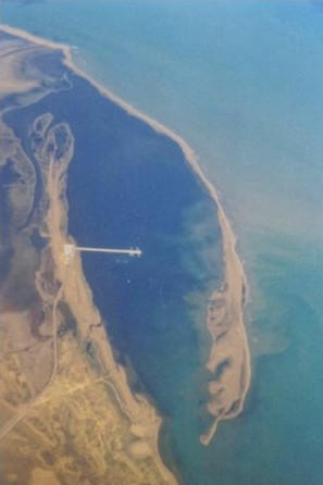 Aerial view of the Kalaat Landalous sand spit (Tunisia) | Artelia Hydraulics