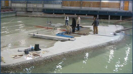 3D physical model of the breakwater