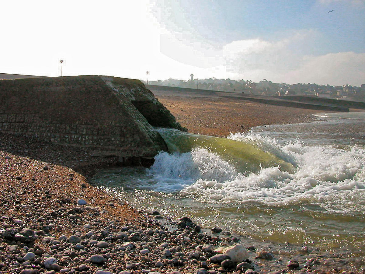 The mouth of the Saâne on the foreshore | Artelia Hydraulics