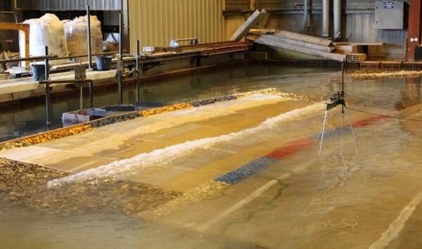 Wave breaking on the dissipative foreshore | Artelia hydraulics