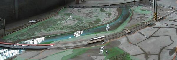 Scale model of Rail by-pass structures