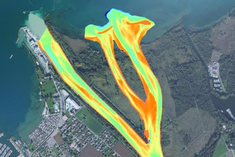 Delta of the river Rhône entering Lake Geneva (Switzerland) | Artelia