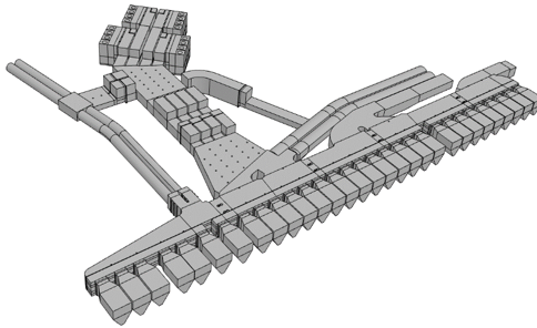 3D numerical drawing of the project works