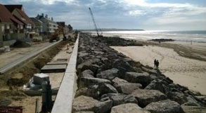 Rockfill coastal protection in Wissant  | Artelia Hydraulics