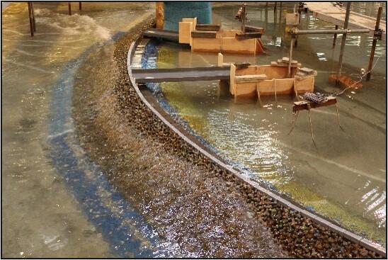 Overtopping measurements in 3D model | Artelia hydraulics