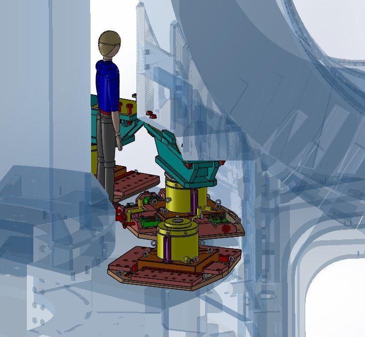 Views of the sliding tables positionning the first sector in the ITER Tokamak pit | Spretec mechanics