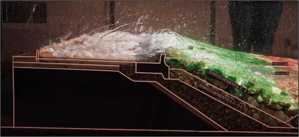 Stability and overtoppings for 100-year storm conditions | Artelia hydraulics