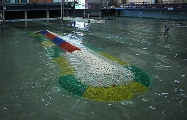 Hydraulic stability of the breakwater in wave basin(3D) | Artelia hydraulics