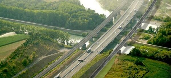 Rail by-pass around Lyon urban area - Bridge over the Rhône river