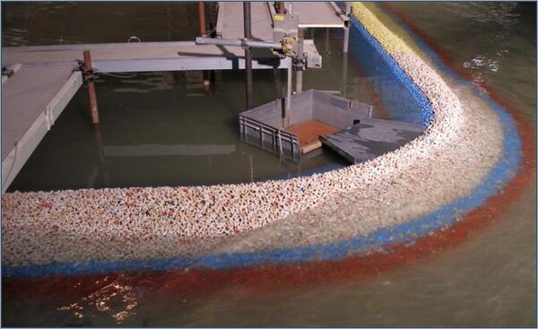 Measurement of overtopping at the location of the future multi-purpose quay | Artelia hydraulics