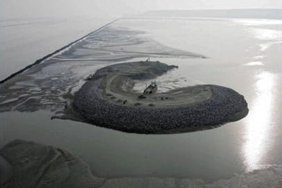 Slope protection for the &quot;Ilot aux Oiseaux&quot; island (Seine estuary) | Artelia Hydraulics