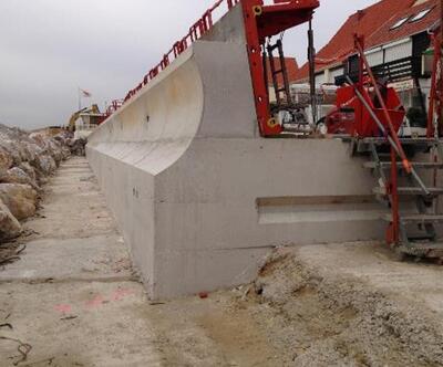 Construction of the seawall | Artelia hydraulics