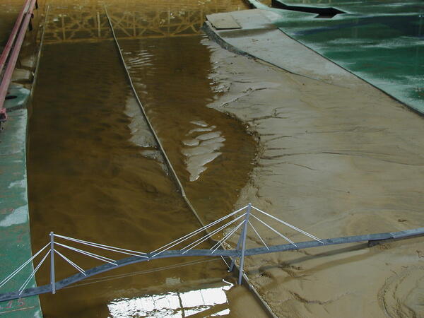 Study of the mudflats with the physical model | Artelia hydraulics