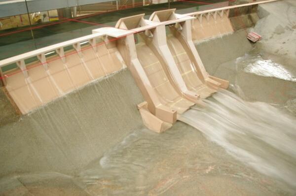 Model of current dam configuration